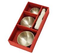 Abaodam Juego de Cuencos Cantores Hechos a Mano Palo para Tambor de Chakras Espirituales Cuenco de Yoga Mini Cuenco de Sonido