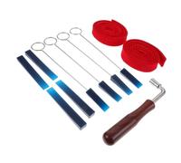 Abaodam Juego De Herramientas De Afinación Para Piano De 11 Piezas Incluye Llave De Afinación Bandas Vocales Palos y Bloques De Sordina Mango Accesorio Básico y Reparación De Pianos