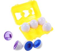 Abaodam Juego de Huevos de Juguete Educativo Formas Variadas Set de 1 de Simulación Blanco para Aprendizaje Temprano Infantil Juguete para Desarrollo Cognitivo y Actividades Lúdicas