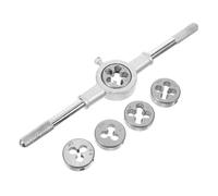 Abaodam Juego de Machos y Terrajas de Acero Inoxidable M5 M6 M8 M10 Antióxido Fácil de Almacenar para Tareas de Roscado en Exteriores 1 Set