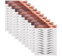 Abaodam Juego de Pegatinas para Cejas Negras, 10 Piezas Resistentes al Agua Diseño Realista 3D, Aptas para Maquillaje y Cuidado Facial Femenino