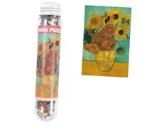 Abaodam Juego de Rompecabezas Educativo de Papel Mini de 150 Piezas, Rompecabezas para Adultos Diseño Girasol, Juguete Creativo de Reducción de Estrés en Tubo de Ensayo, Adecuado