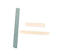 Abaodam Juego de Silla de Montar y Cejuela de Hueso Bovino para Guitarra Clásica, Herramienta de Luthier Archivo de Trastes para Mantenimiento y Pulido de Guitarra, Ukelele, Modelo Dj0102