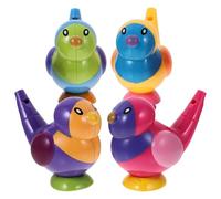 Abaodam Juguete de Baño para 4 Piezas Silbato de Pájaro de Plástico Multicolor Mini Juguete de Agua para Ñiño Diversión en Bañera Cumpleaños Verano