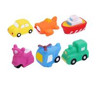 Abaodam Juguete de Baño para 6 Piezas Vehículos Flotantes de Vinilo Seguro Red para Juego en Bañera y Piscina Inflable, Adecuado Obsequio para Shower y Playa