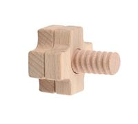 Abaodam Juguete de Tornillo de Madera y Bloques Geométricos para Niños Pequeños, Tamaño Mediano, Desarrollo Temprano, Estimulación Cognitiva y Aprendizaje Práctico, Set Educativo