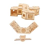 Abaodam Juguete para Hámster Túnel De Madera 2piezas Laberinto para Mascotas Pequeñas Resistente a Mordeduras Túnel De Ejercicio para Conejos y Hámsters El Aburrimiento Adecuado para Entrenar y Jugar