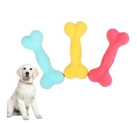 Abaodam Juguete para Morder para Perros de Diseño Hueso Sabor a Leche, Material TPR Resistente para Masticar y Limpieza Dental, Paquete de 3 Unidades para Jugar y Cuidado Color Aleatorio