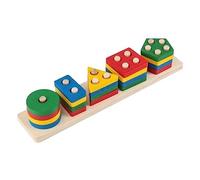 Abaodam Juguete Sensorial de Madera Montessori para Preescolar Set Apilable de Geométricas Seguro y para Bebés y Pequeños Desarrollo Cognitivo y Percepción