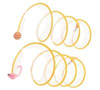 Abaodam Juguete Túnel Plegable para Gatitos Juguete Pequeño Túnel Resorte 2pcs