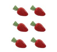 Abaodam Juguetes Comestibles para Hámster y Conejo Pack de 6 Piezas de Golosinas Naturales Forma de Fresa Ideales para Morder y Entretener Mascotas Pequeñas como Cobayas y Roedores