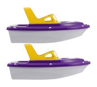 Abaodam Juguetes de Baño para Pequeños 1 a 3 Años, Set de 2 Barcos de Playa de Plástico, Colores Brillantes, Juguetes para Bañera y Piscina, Desarrollo Sensorial y Creatividad