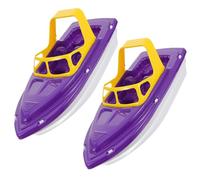 Abaodam Juguetes de Baño para Pequeños de 1 a 3 Años, Set de 2 Barcos de Plástico Seguro y Ligero, Color Multicolor, Ideales para Playa y Piscina, Juguetes Acuáticos para Bebés