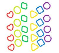 Abaodam Juguetes de Cadena de Eslabones Geométricos para Bebés 35 Piezas Plástico Seguro Colores Variados Juguetes de Educación Temprana para Desarrollo Motriz y Concentración en