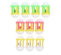 Abaodam Juguetes Interactivos para Gatitos Campanas de Plástico Duradero, 10 Piezas en Colores Aleatorios, Accesorio Seguro y Divertido para Estimular Gatos, Adecuado para Color