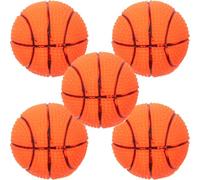 Abaodam Juguetes Interactivos para Perros 5piezas Pelota de Baloncesto de Vinilo Sonido para Cachorros y Mascotas Aptos para Jugar y Perseguir