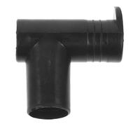 Abaodam Junta de Conexión en Ángulo Recto para Perchero, Accesorio Negro para Barra de Armario, Tapa de Extremo para Barra de Ropa, Soporte Resistente para Secado Interior y Exterior, 1