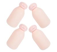 Abaodam Kit de 4 Botellas de Viaje para Champú y Loción, Botellas Exprimibles de 100ml, Material Pe, Diseño Compacto y Ligero para Viajes de Negocios y Actividades al Aire Libre