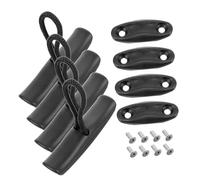 Abaodam Kit de 4 Manijas Ergonómicas de Plástico y Metal para Kayak y Canoa con Cuerda Trenzada Antideslizante, Accesorios Marinos para Transporte Seguro