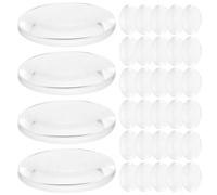Abaodam Kit de 50 Lentes Ópticas Convexas Dobles de Acrílico Transparentes para Enseñanza de Física y Proyectos Diy, Fácil de Limpiar y Profesional