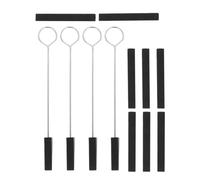 Abaodam Kit de Herramientas para Afinar Pianos 12 Piezas 4 Horquillas y 8 Barras Silenciadoras Negras de Goma para Mantenimiento y Afinación Precisa de Piano