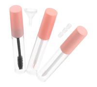 Abaodam Kit de Maquillaje con Botellas Vacías de Pestañas y Brillo Labial de 10 Ml, Tubos Transparentes de Petg con Pincel de Precisión y Embudos Portátiles para Mujeres