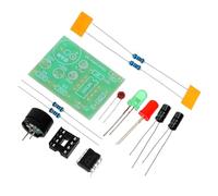 Abaodam Kit de Montaje Electrónico Ne555 Luces Intermitentes LED Duales, Placa de Aprendizaje de Soldadura de Resina Epoxi, 3 Piezas para Proyectos DIY y Educativos