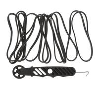 Abaodam Kit de Reparación para Mosquiteras de Puertas y Ventanas con Herramienta de Rodillo y Gancho, Material Pet y Plástico, Longitud de Tira 10 Metros, Agarre Cómodo y Rodamiento