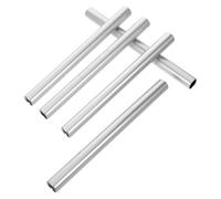 Abaodam Kit de Reparación para Postes de Tienda de Campaña, 5 Piezas de Aluminio Plateado, Tubos Conectores Resistentes para Varillas de Soporte, Accesorios Portátiles para