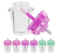 Abaodam Kit para Crear Brillo de Labios 7 Envases de Plástico Transparentes, Tubos Rellenables y Diseño Creativo, Ideales para Viajes y Uso Personal Color Aleatorio