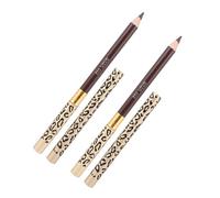 Abaodam Lápiz de Cejas Pincel Doble Punta Diseño Leopardo 2piezas Fácil de Usar para Uso Personal y Profesional Color Natural