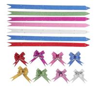 Abaodam Lazos Decorativos para Obsequio 80 Piezas, Lazos Grandes Brillo Dorado, Colores Surtidos para Bodas, Cumpleaños y Decoración de Cajas de Obsequio