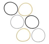 Abaodam Ligas para Mangas de Camisa para Hombre Metálicas Elásticas 6 Piezas 2 Negras 2 Doradas 2 Plateadas Brazaletes Ajustables para Oficina Eventos y Uso Diario