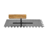 Abaodam Llana Dentada de Margen de Acero con Mango de Madera Ergonómico, Herramienta Manual de Albañilería Resistente y No Propensa a Deformación para Construcción