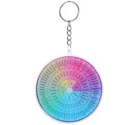 Abaodam Llavero de Rueda de Sensaciones Doble Cara de Acrílico y Metal, Colgante Pequeño y Portátil para Decoración de Llaves, Bolso o Mochila, Accesorio Emocional Compacto y Resistente