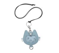 Abaodam Llavero para Pelo de Mascota PU Azul Diseño de Gato Porta Recuerdos Memoriales Práctico y Elegante para Amantes de Mascotas