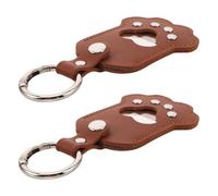 Abaodam Llaveros Conmemorativos para Mascotas 2 Unidades Llaveros para Guardar Pelos de Mascota de Piel Sintética Color Marrón Oscuro Accesorio Portátil para Recuerdos de Perros y Gatos