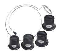 Abaodam Lupa Cabeza Relojero con Lentes de Vidrio y Soporte Metálico Gafas Aumento Precisión para Joyas y Reparación de Relojes de Ligero y Cómodo para Trabajo Detallado Color Aleatorio