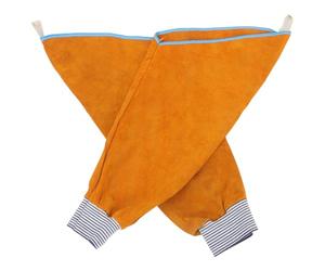 Abaodam Mangas de Cuero Vacuno Resistentes al Calor para Soldador, Protector de Brazo Anti-chispas, Manga de Trabajo Extra Gruesa para Protección Industrial, Uso en Color Color Aleatorio