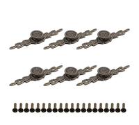 Abaodam Manijas de Tirador de Armario de Estilo Chino, 6 Unidades de Aleación de Zinc, Tamaño Mediano para Puertas y Cajones de Muebles