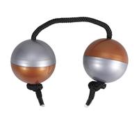 Abaodam Maraca Rítmica de Percusión Manual de Doble Color Plata y Marrón, Instrumento Musical Tipo Huevo para Ñiño, Juguete Musical Sonajero Adecuado para Conciertos y Entretenimiento