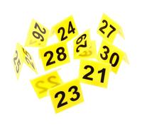 Abaodam Marcadores de Usar Amarillo de Acrílico Triangulares o Números de 10 Piezas Prácticas y Fáciles para, para Fiesta Temática Investigación