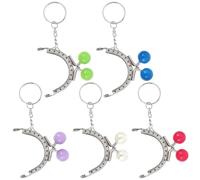 Abaodam Marco de Bolso DIY de Aleación Vintage con Cierre de Beso Resistente y Ligero, 5 Piezas de 5 Cm para Monedero y Bolso en Varios Colores, Adecuado para Manualidades