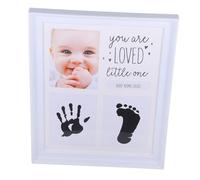 Abaodam Marco De Fotos Para Bebés Recién Nacidos y Huellas De Manos y Pies De Ñiño, Marco Blanco Ligero y Seguro Para Recuerdo Del Primer Año, Adecuado Para Baby Shower y Obsequio Especial