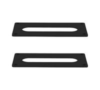 Abaodam Marcos de Metal para Pastillas de Guitarra Eléctrica 92x46 Mm, Anillos Protectores Tornillos, 2 Piezas, Color Negro, Accesorios para Mejora de Sonido y Montaje en