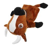 Abaodam Marioneta de Mano de Peluche Amarillo Buey Interactiva Boca Abierta, Juguete Infantil para Contar Cuentos, Muñeco Suave y Ligero para Juegos de rol y Desarrollo Sensorial