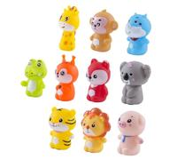 Abaodam Marionetas de Dedo de Vinilo Flexibles, Juguetes Educativos 2 Juegos Animales del Zoológico y Bosque, Marionetas para Contar Historias y Juegos Parentales