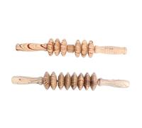 Abaodam Masajeador Abdominal para Aliviar Muscular en Espalda y Caderas 2 Piezas Diseño de Rodillo de Madera Herramienta de Fitness para Adultos y Deportistas