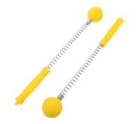 Abaodam Masajeador de Espalda Manual 2 Unidades, Martillo de Bola de Masaje Amarillo Resorte para Hombros y Brazos, Herramienta de Masaje Multifuncional Portátil para Relajación y
