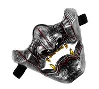 Abaodam Máscara De Sabiduría Máscara Prajña Japanese Hannya Mask Samurai Prajna Mask Drama Budismo Prajna Máscara Kabuki Ghost Facemasks Cosplay Hombres y Mujeres El Plastico Oro y Plata